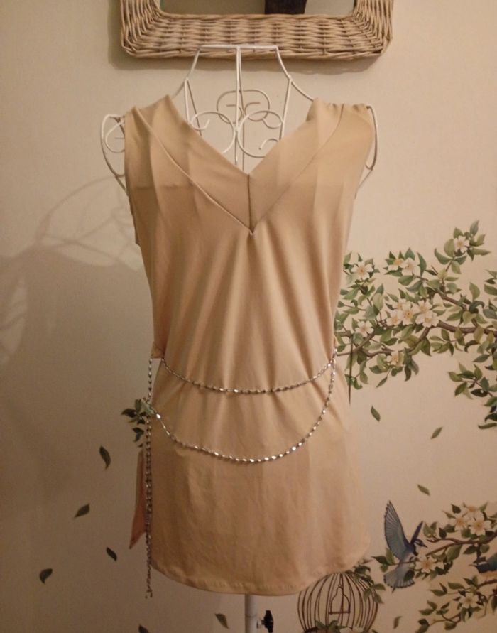 Tunique fluide beige - photo numéro 2