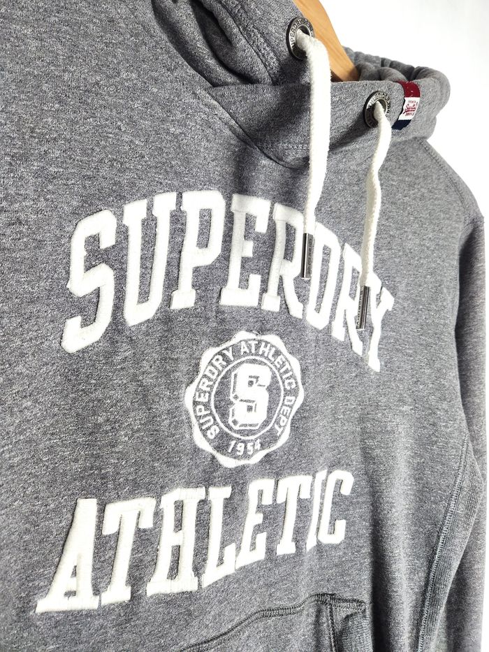 Sweat à Capuche Hoodie Superdry Gris Taille M Oversize - photo numéro 2