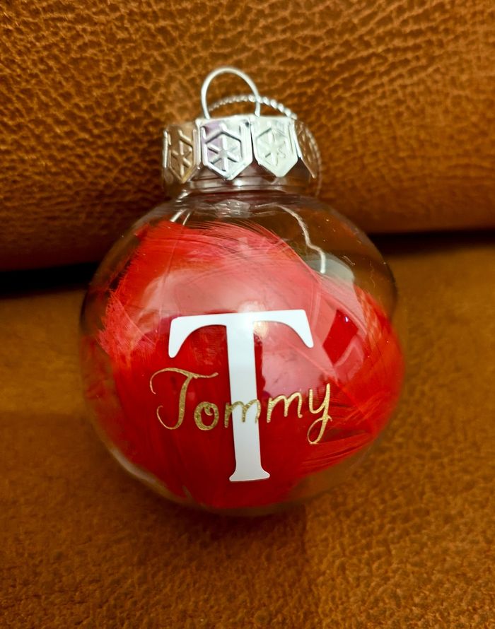 Boule de noël prénom