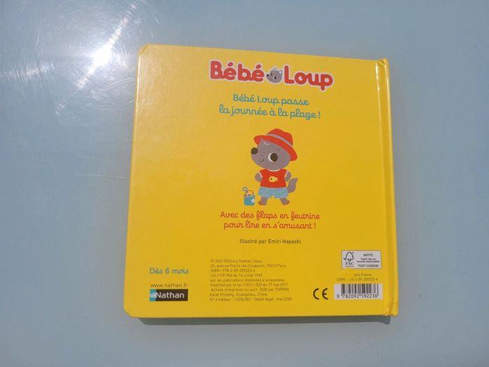 Bébé Loup à la mer 🏖 livre à caches feutrine - photo numéro 9