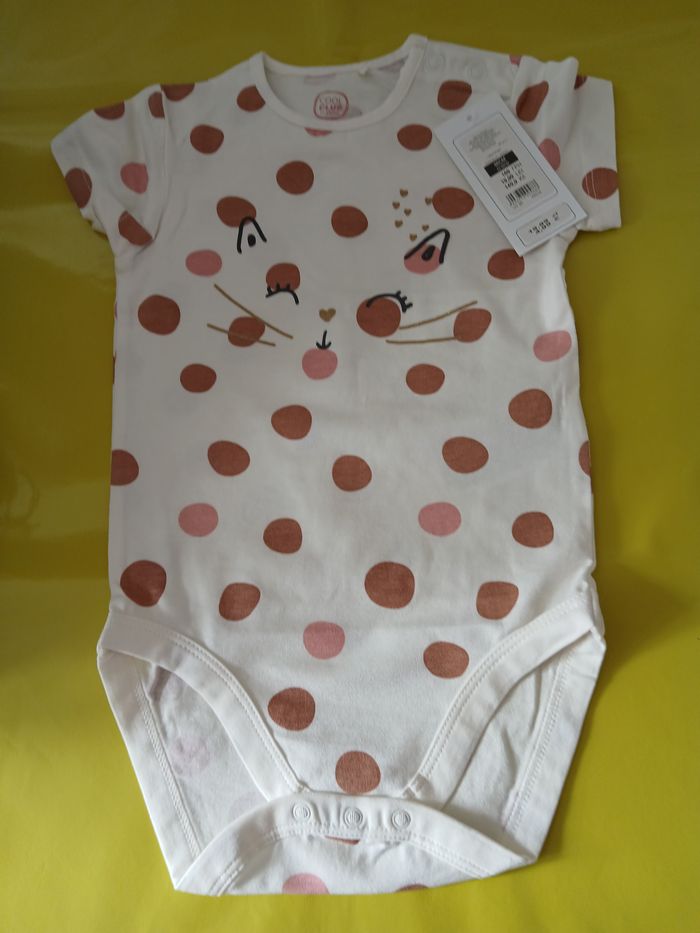 bodies chat manches courtes fille 86 cm 24 mois