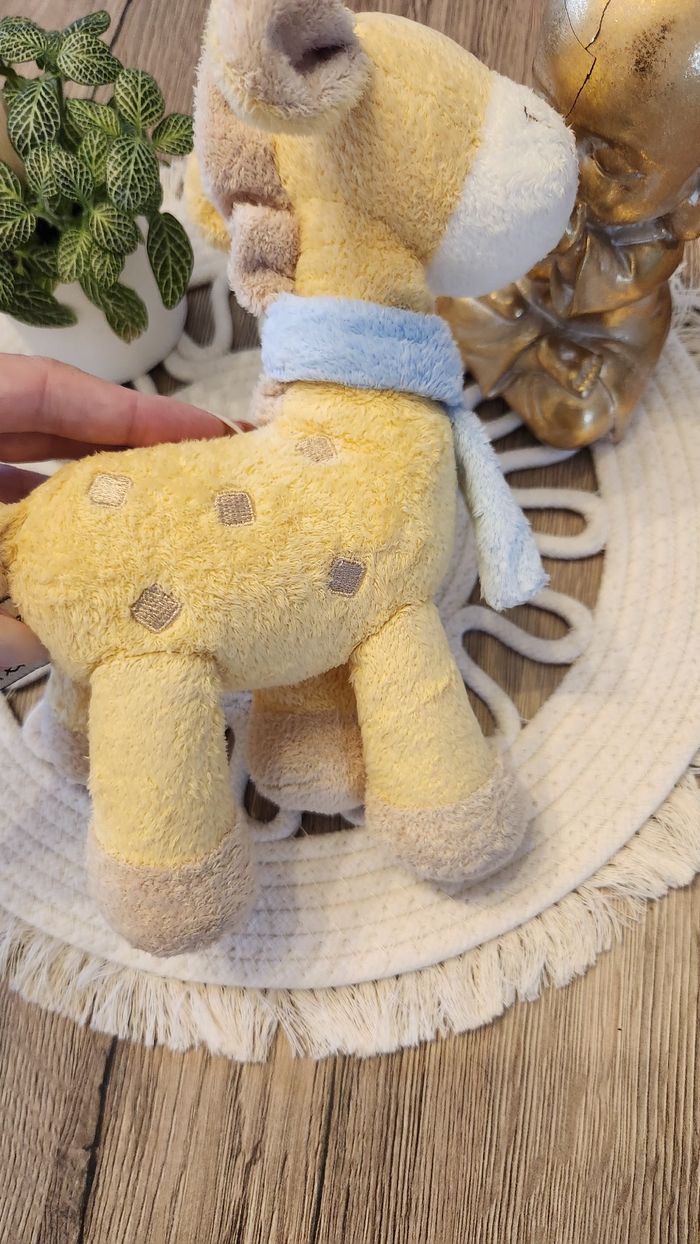Doudou Girafe Nicotoy Jaune Bleu - photo numéro 6