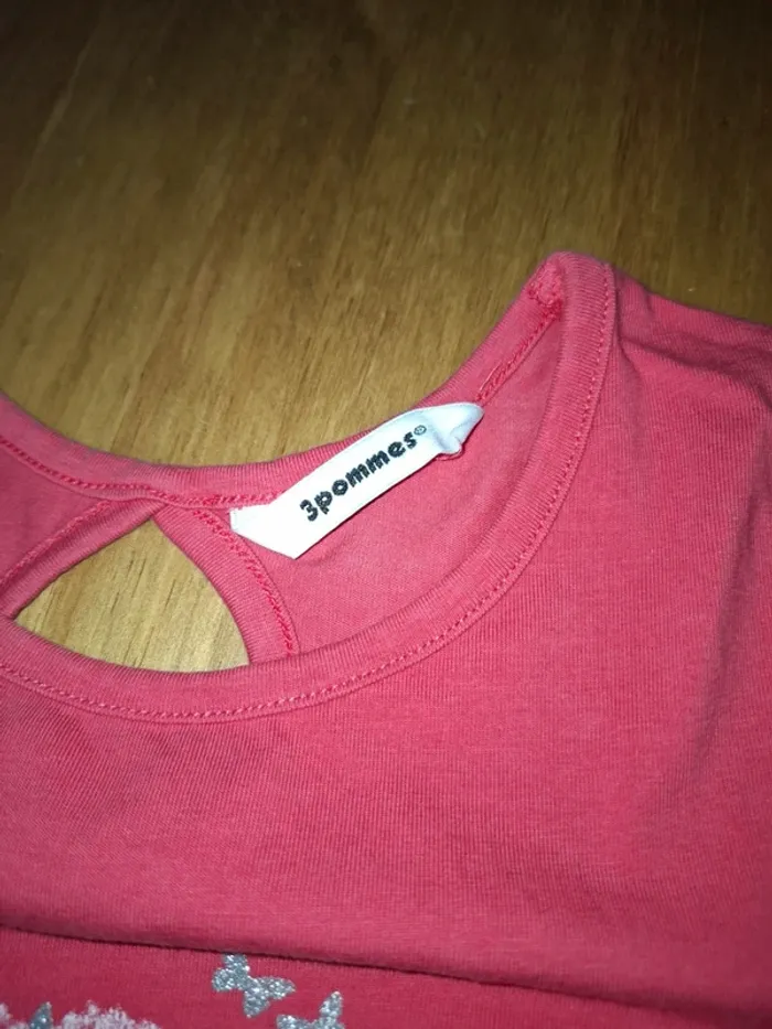 T-shirt Peace and love 3 Pommes 10 ans - photo numéro 4