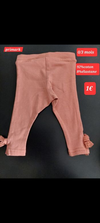 Lot de 4 leggins et 1 short fille 3 mois 