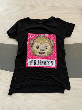 Tee-shirts noir singe 7/8 ans Primark