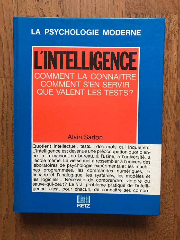 L’intelligence - Alain Sarton - RETZ