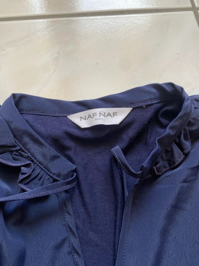 Blouse, Naf-Naf, bleu marine, taille 36 - photo numéro 3