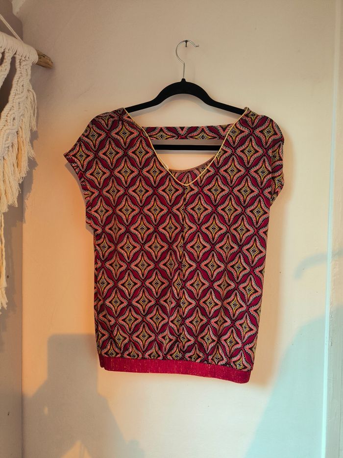 Joli t-shirt aux couleurs d'automne, Taille M - photo numéro 4