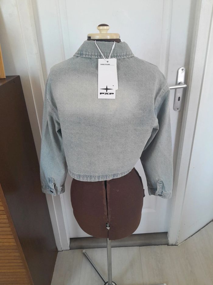 Très belle veste en jeans à zip Project X neuve avec étiquette - photo numéro 2
