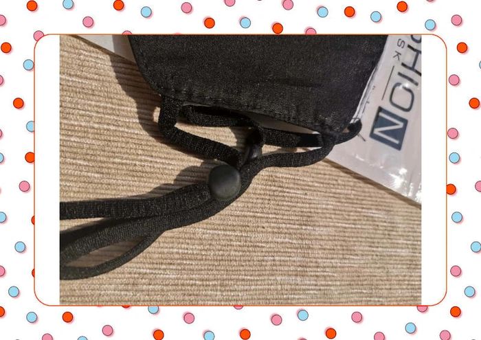 Masque Déguisement Noir Pattes de Chat ou Chien en strass - photo numéro 3