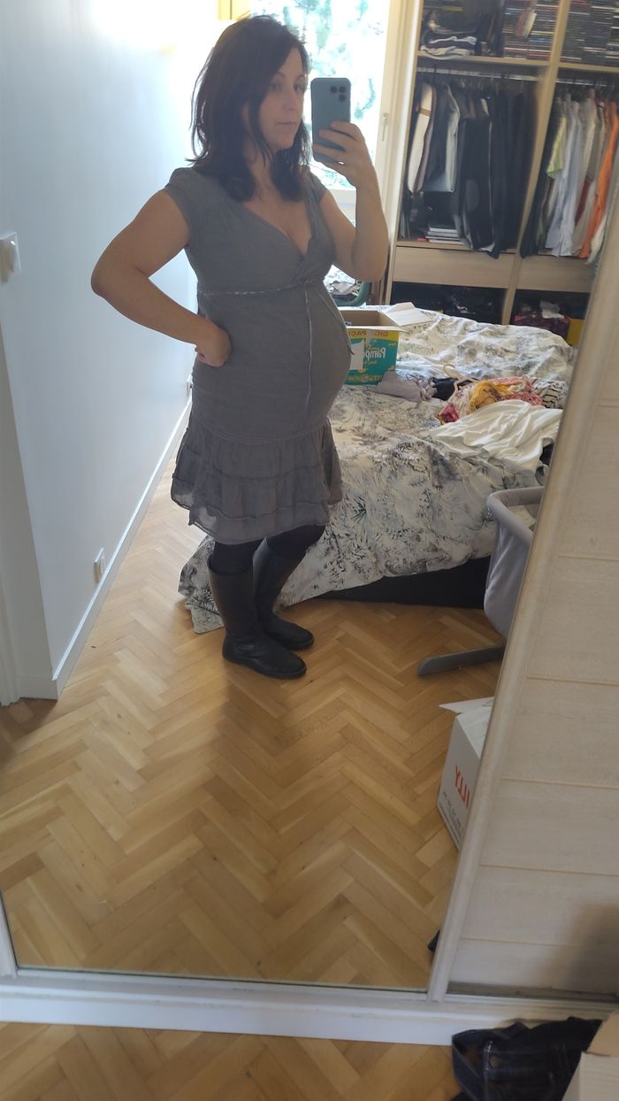 Robe maternité grise - photo numéro 7