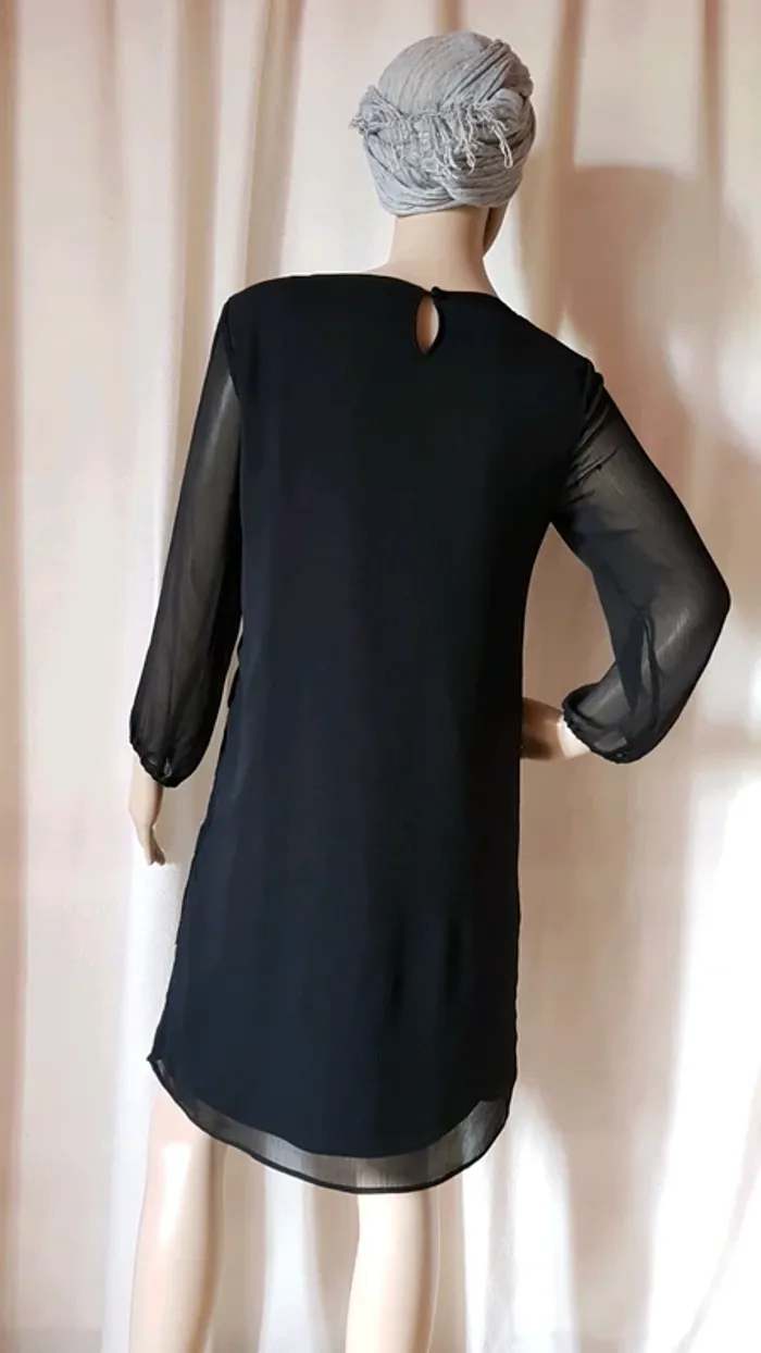 Robe  vintage noire phildar - photo numéro 2