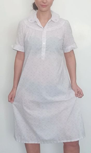 Chemise de nuit brodée vintage taille 38