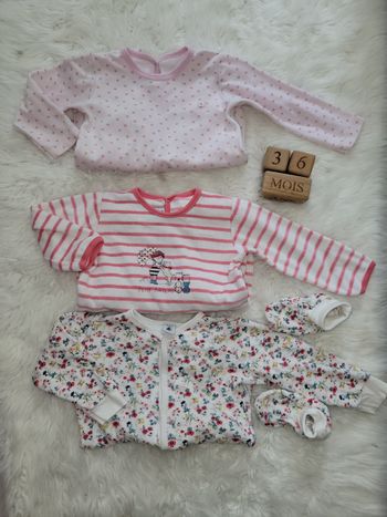 Lot pyjamas 36m petit bateau