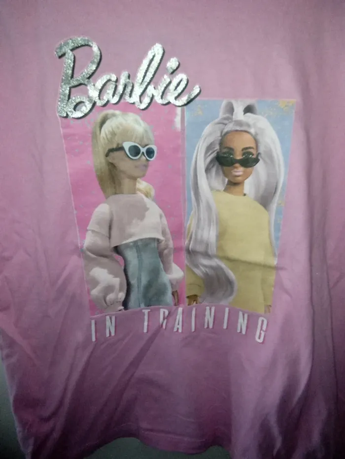 T-shirt manche courte rose Barbie - photo numéro 2