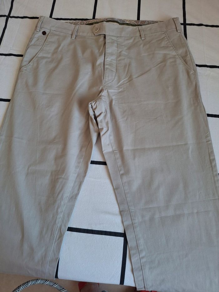 pantalon MEYER mastic superbe coton taille 52 taille petit verifiez vos mesures pas de retour - photo numéro 7