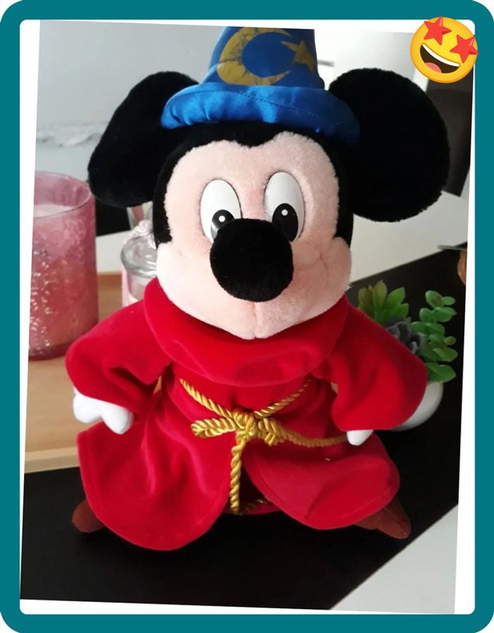 Péluche Disney Mickey en magicien🌿🌈 - photo numéro 3