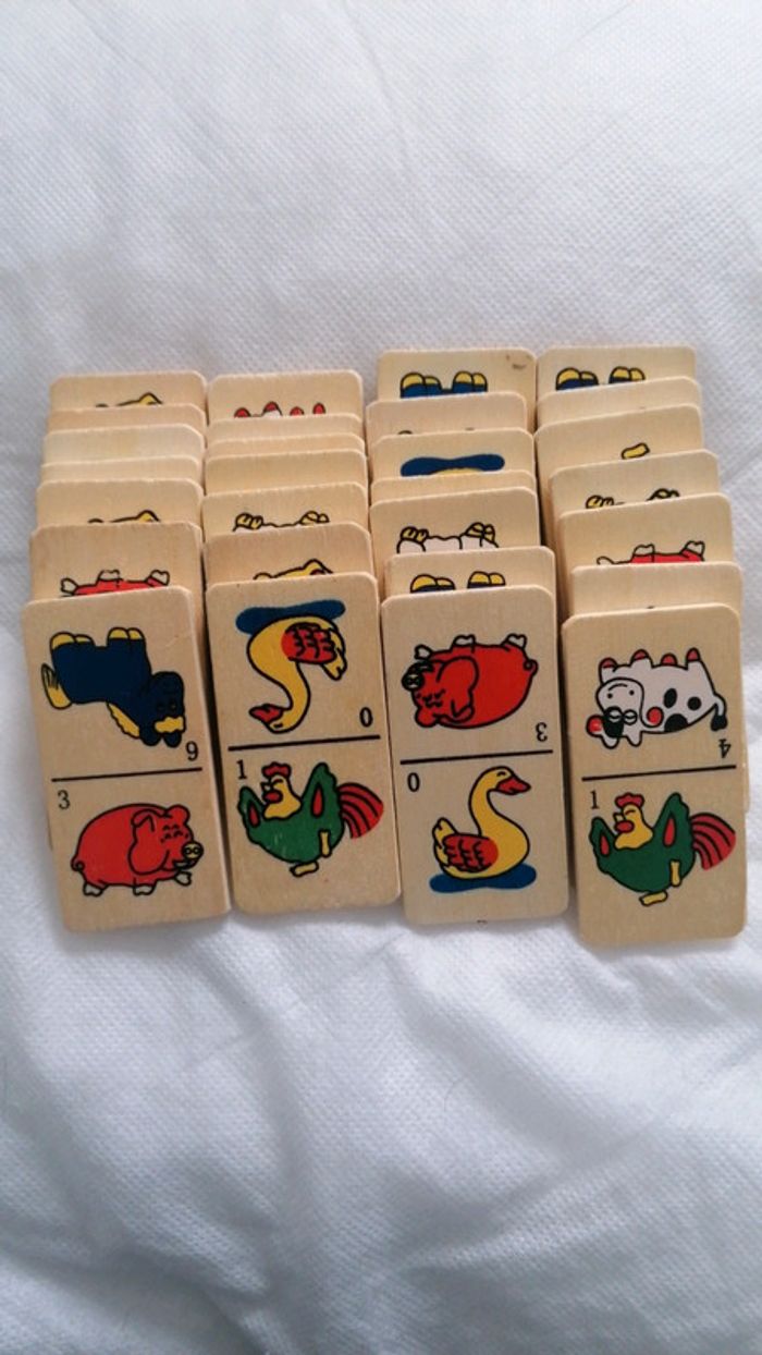 Dominos en bois Animaux de la ferme - photo numéro 9