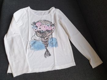 Pull fin fille 6 ans blanc