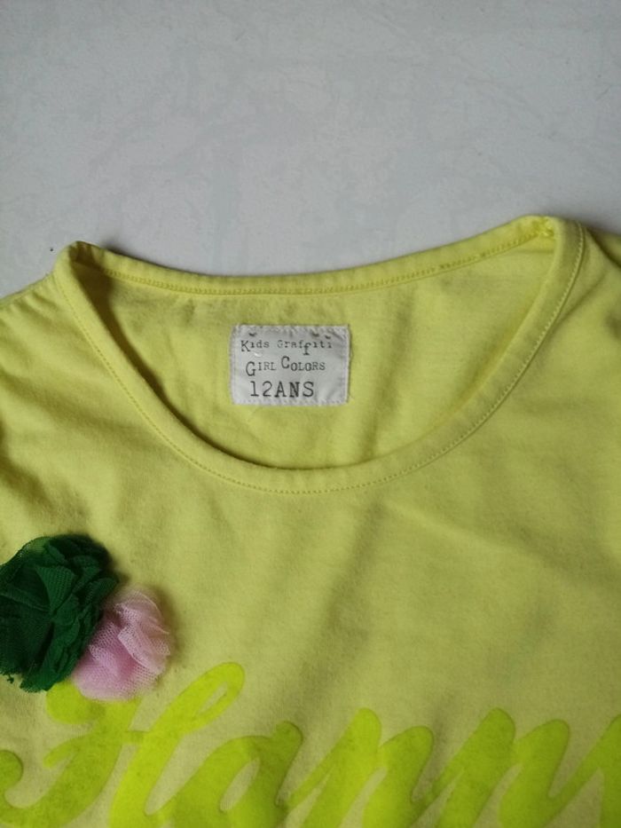 T shirt manche longue fluo 12a - photo numéro 3