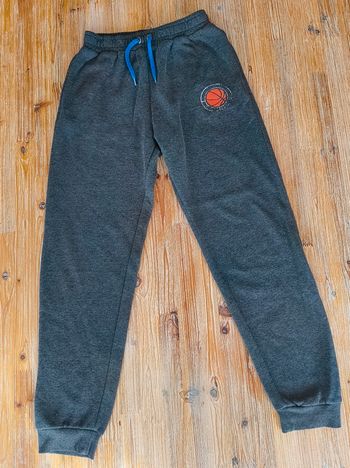 Jogging Garçon In Extenso 14 ans Molleton Chaud Gris Anthracite Basketball