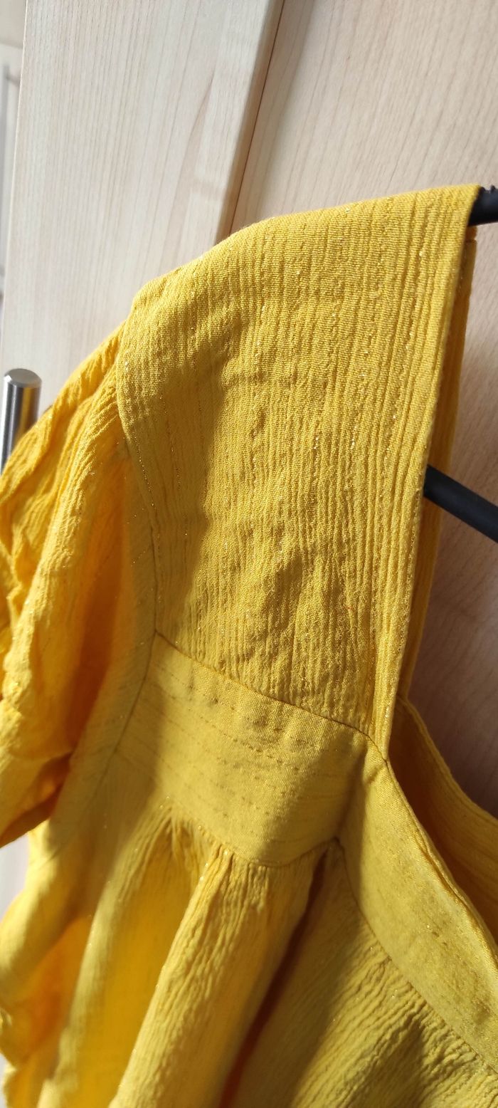 T-shirt manches courtes moutarde fil doré Kiabi3XL - photo numéro 3
