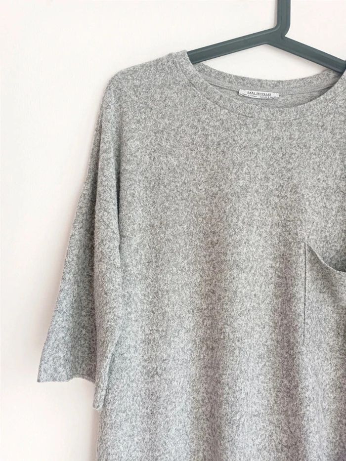 Pull gris doux manches 3/4 Zara Taille S En très bon état