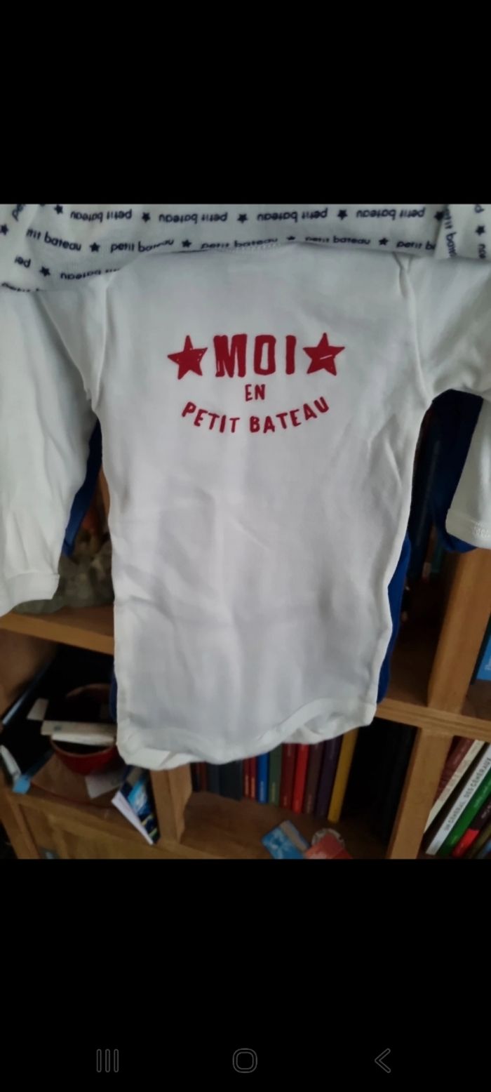 Pyjama + lot 3 bodys assortis Petit Bateau neufs - photo numéro 6