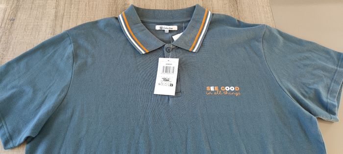 Polo à manche courte pour homme marque  U collection taille XXXL|3XL couleur bleu - photo numéro 5