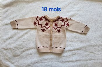 Gilet beige et bordeaux 18 mois sergent major