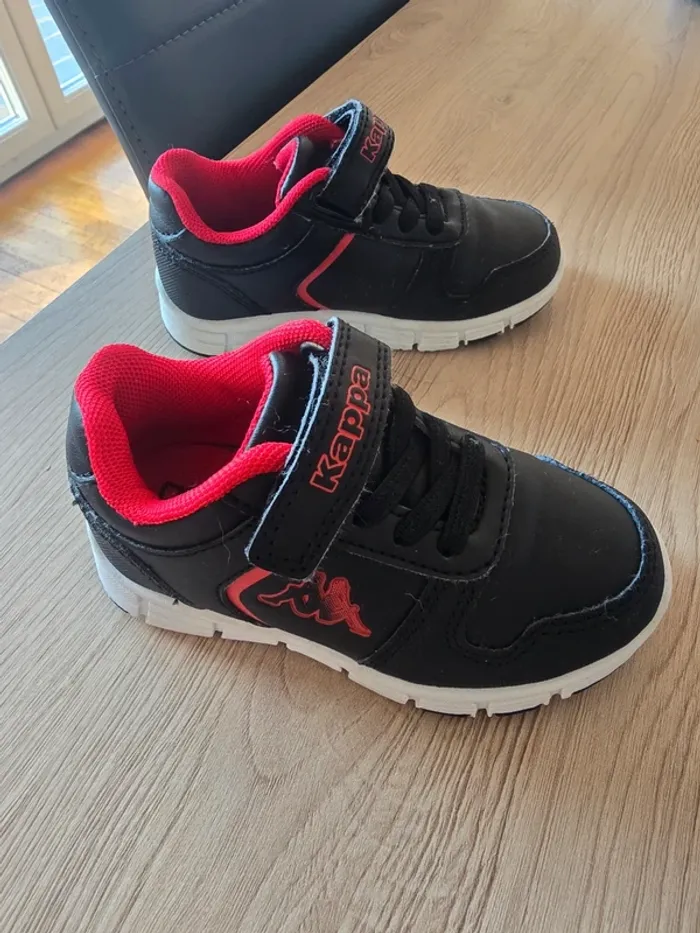 Baskets Kappa enfant – noir et rouge – pointure 23 - photo numéro 2