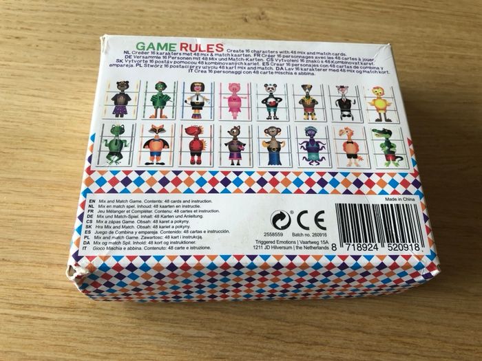 Jeu cartes personnages Mix & Match Game - photo numéro 3