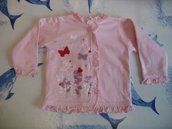 TEE SHIRT ML ROSE BÉBÉ FILLE "TISSAIA" - 6 MOIS - n°01