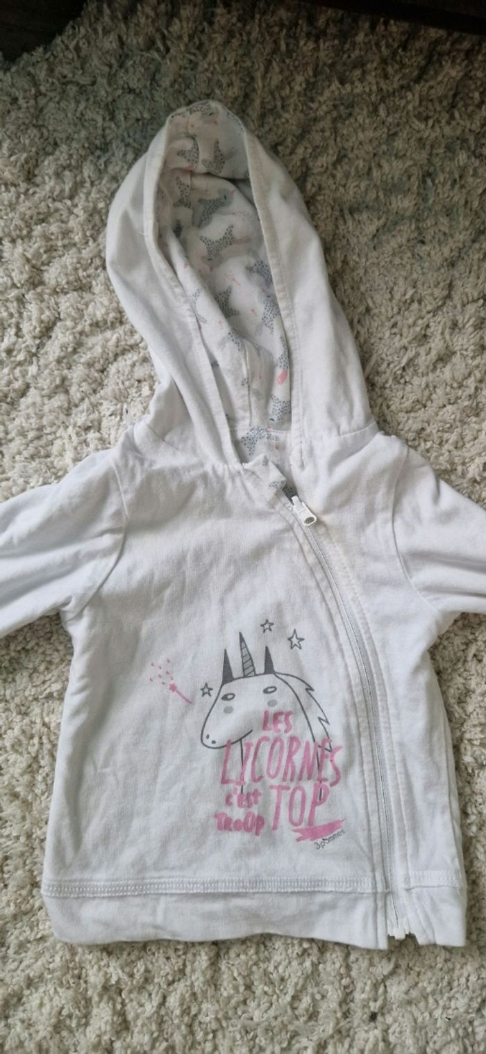 Veste à capuche / hoodie réversible Licorne - photo numéro 4