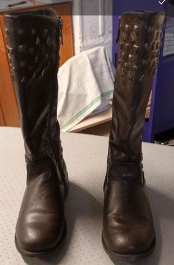 Bottes style motard couleur marron