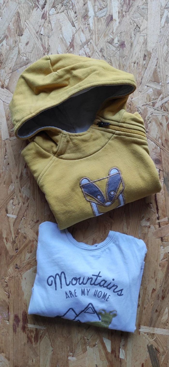 Sweat + t-shirt manches longues