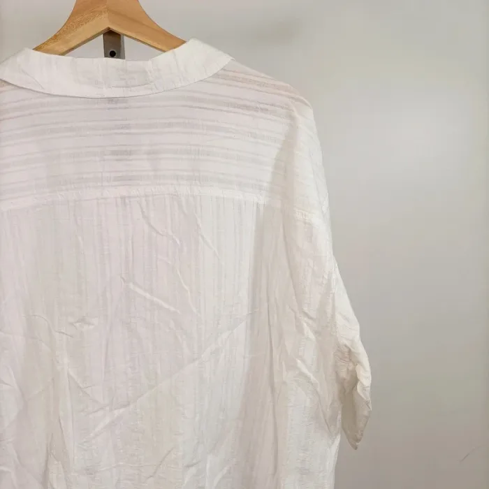Tunique blanche col lacé Destiny Wear en coton bambou 100 % taille XL A843 - photo numéro 9