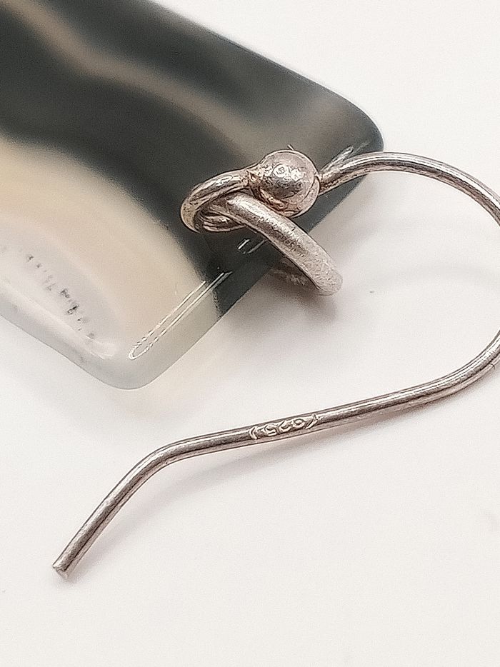 Orecchini artigianali argento agata quarzo corniola - photo numéro 9