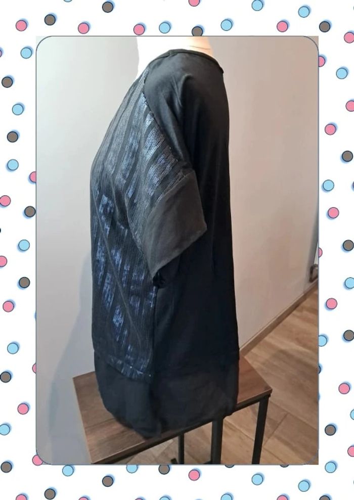 Haut femme XL – Jamais porté – Sequins & voile transparent - photo numéro 5