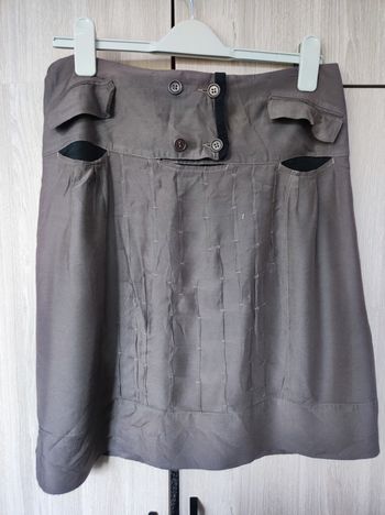 Jupe trapèze marron t 40 Comptoir des cotonniers