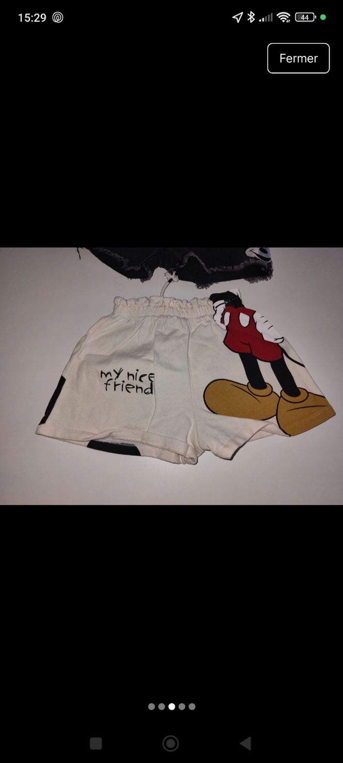 Lot short fille mickey 11 12 ans Zara - photo numéro 3