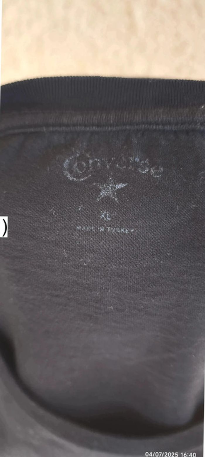 T-shirt Converse Taille XL Noir - photo numéro 6