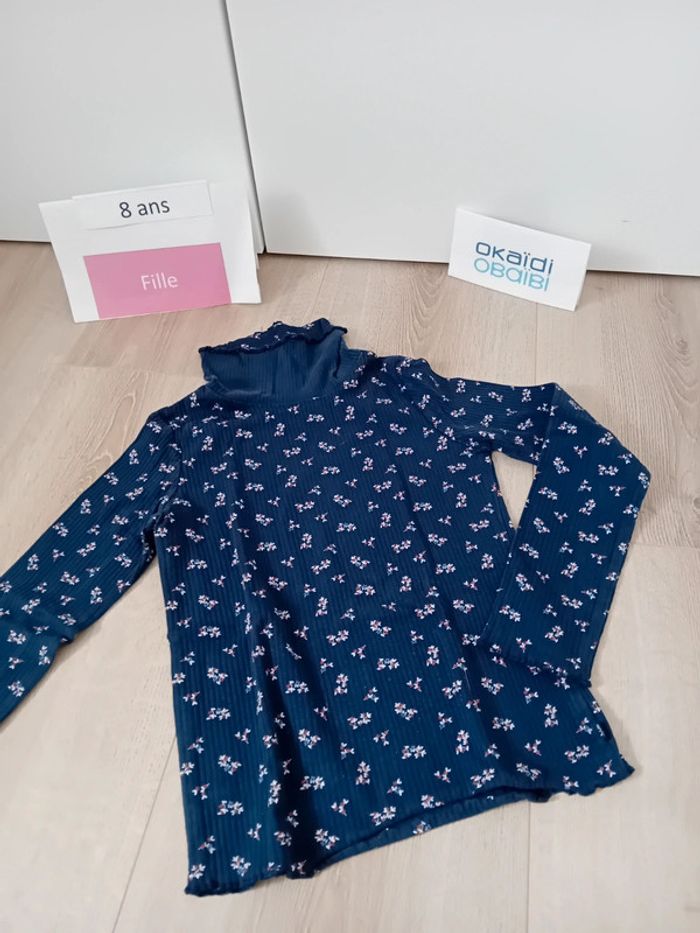 T-shirt ML col roulé fille 8 ans Okaïdi