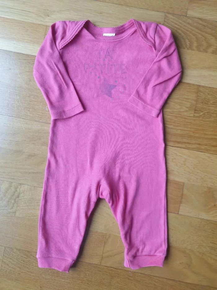 Pyjama sans pieds 6 mois Absorba Ta p'tite étoile rose fushia