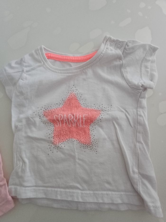Un lot de deux tee-shirts taille 3/6 mois - photo numéro 2
