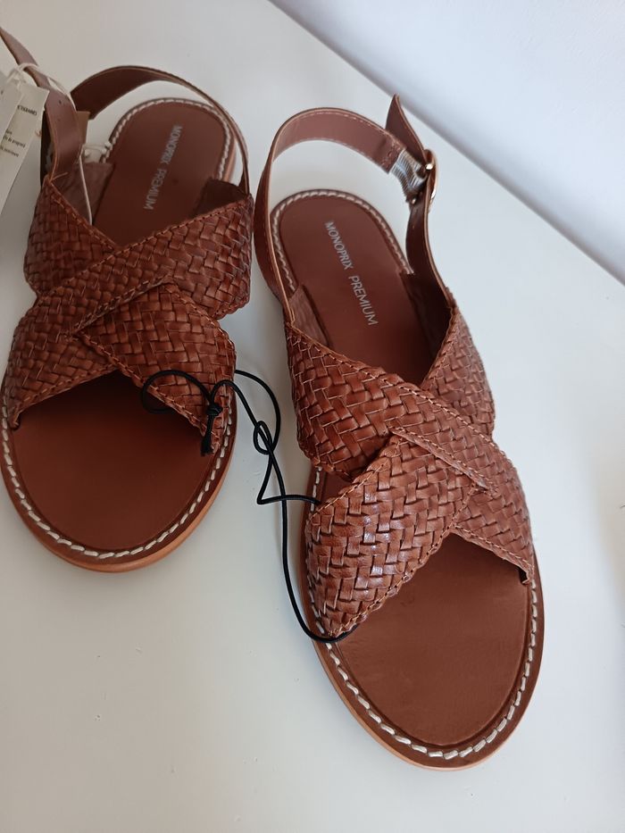 Sandales cuir Monoprix 40 - photo numéro 4