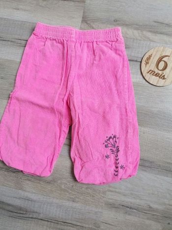 Pantalon velours 6 mois fille