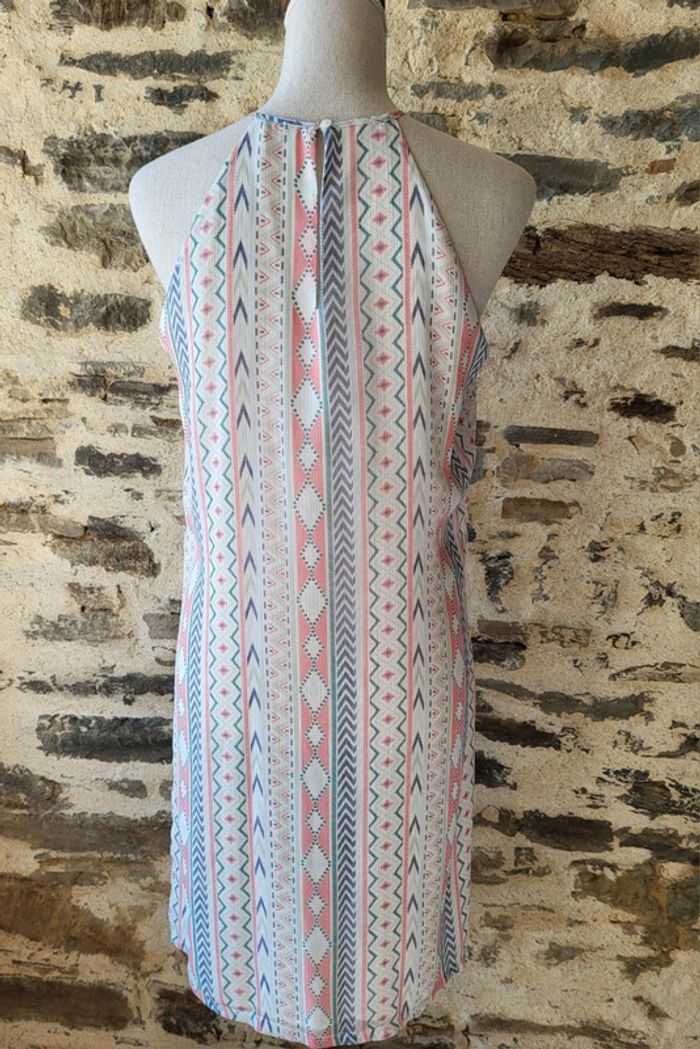 Robe sans manches à motifs rose écru bleu Lpb Taille M ou 38 - photo numéro 7