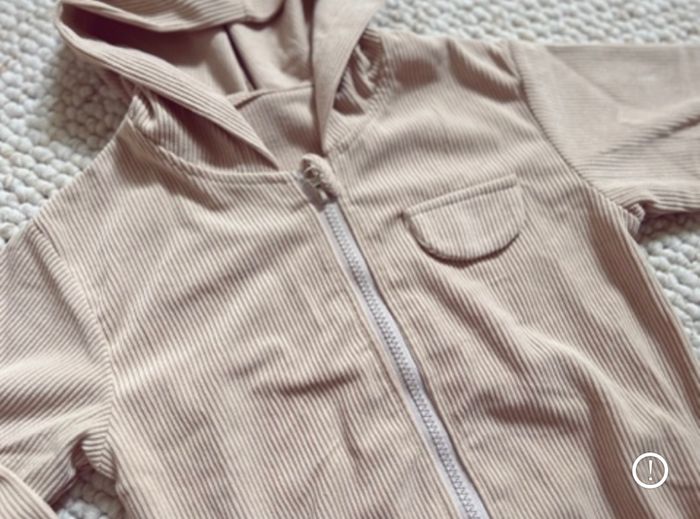 Gilet zippé velours côtelé neuf - photo numéro 2