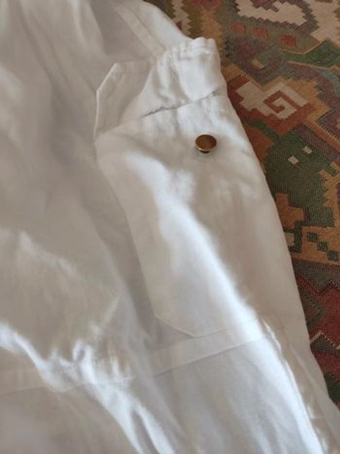 Pantalon blanc léger été taille S - photo numéro 3